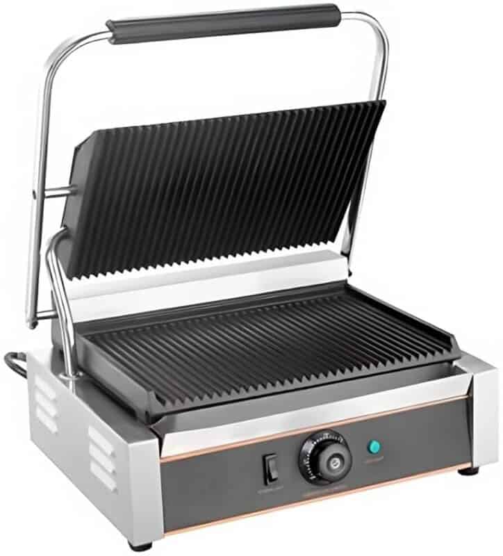 Heavy-Duty Cast Iron Panini Grill (High-Output)