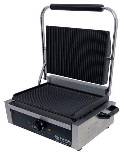 Grooved-Plate Cast Iron Sandwich Grill