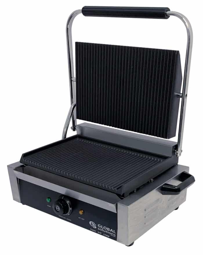 Grooved-Plate Cast Iron Sandwich Grill
