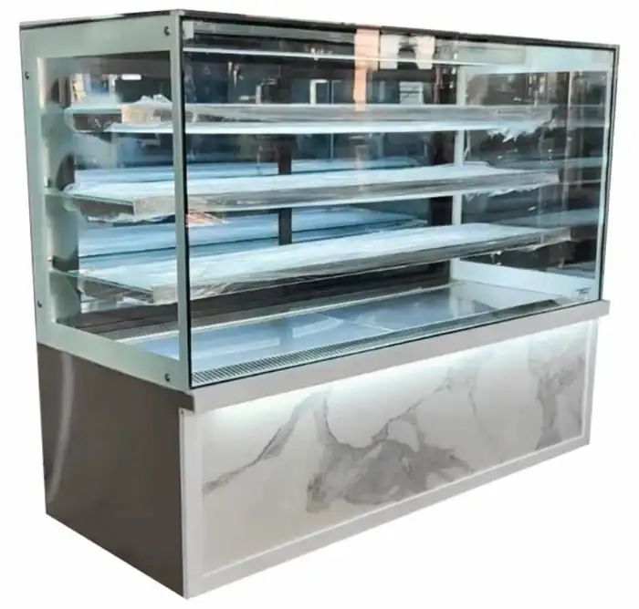 Marble Base Bakery Display Counter with Tempered Glass