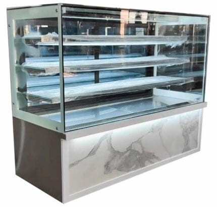 Bakery Display Counter with Marble Base and Tempered Glass